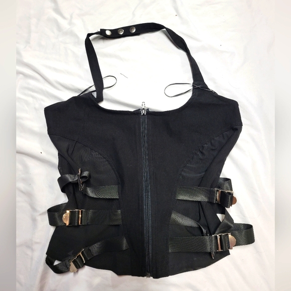 Killstar Tops - Killstar Strobe Halter Top (M)